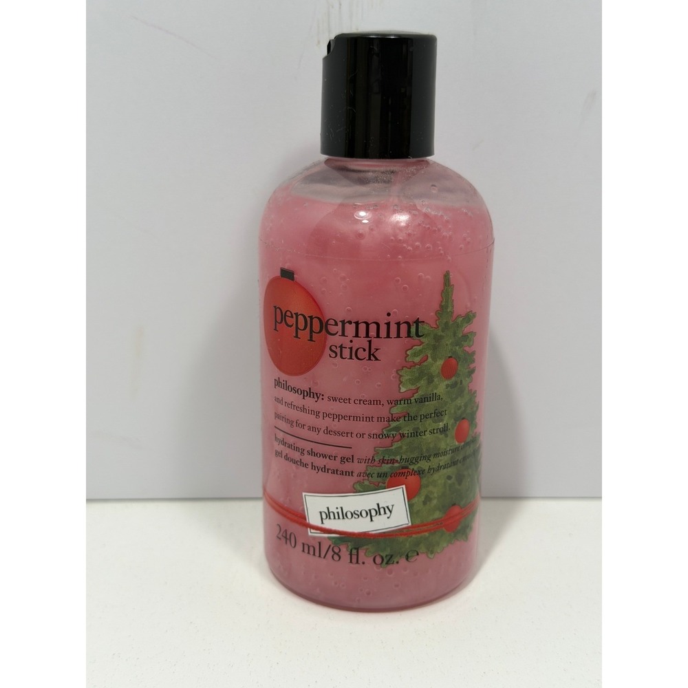 Philosophy Peppermint Stick 3-in-1 Shower Gel Shampoo Bubble Bath 8oz New
